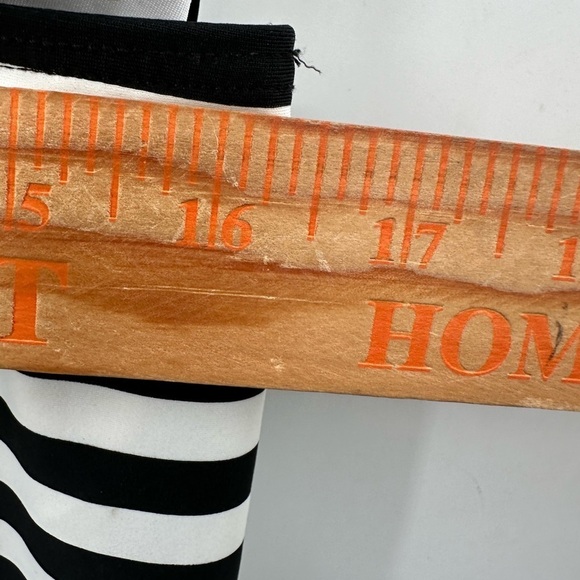 COCOSHIP striped black-white halter tie one piece contemporary swimsuit. 3XL - Picture 8 of 9